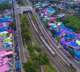Kawasan Flyover Tapal Kuda Lenteng Agung, Jakarta Selatan (Foto Wibisono Ari)