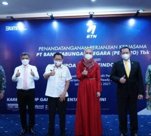 Penandatanganan kerjasama PT BTN, PT Sipoa Propertindo, dan INKOPPOL Senin 1 Februari 2021 (Foto Istimewa)