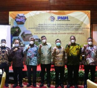 Penandatanganan PKS antara PT PNM (Persero) dengan Kementerian ATR/BPN (Foto: Dok ATR/BPN)