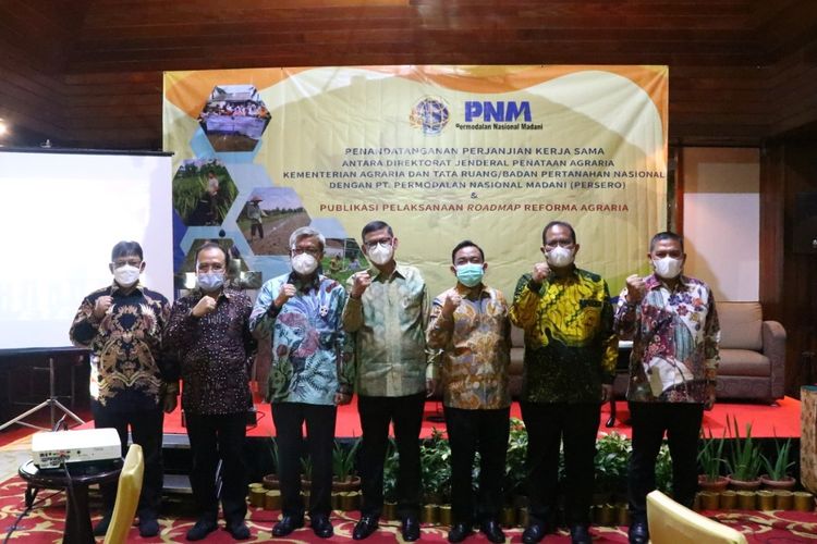 Penandatanganan PKS antara PT PNM (Persero) dengan Kementerian ATR/BPN (Foto: Dok ATR/BPN)